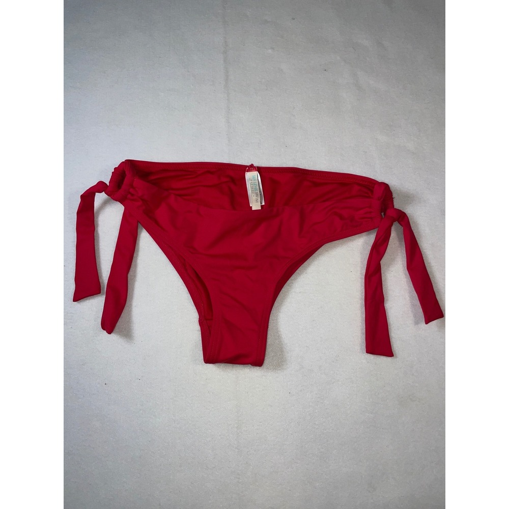 Sea Level Swim Australia Red Side Tie Bikini Bottoms Women Small